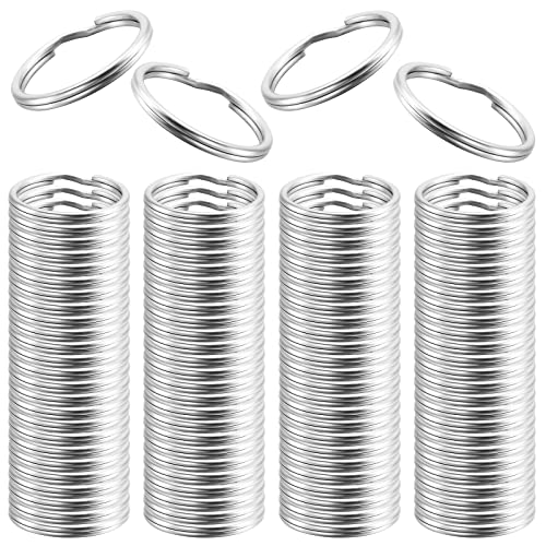 Bememo 100 Pezzi Piccolo Anelli Portachiavi 15 Mm/ 0.59 Pollici Tondo Anelli Spaccati Del Metallo Per L'Organizzazione Di Chiavi In Casa E Fare Mestie