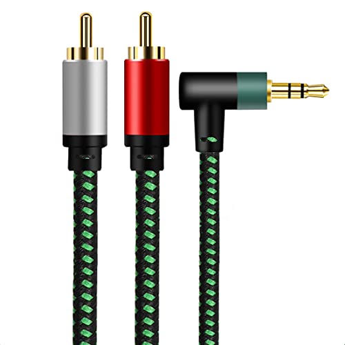 3.5Mm A 2Rca Cavo Audio Stereo Jack, Cavo Jack A Rca Cavo 2Rca Splitter Y Maschio Audio Stereo Per Smartphone, Mp3, Tablet, Altoparlanti, Amplificator