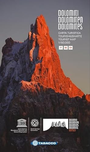 Dolomiti. Carta Turistica 1:150.000. Ediz. Italiana, Tedesca E Inglese