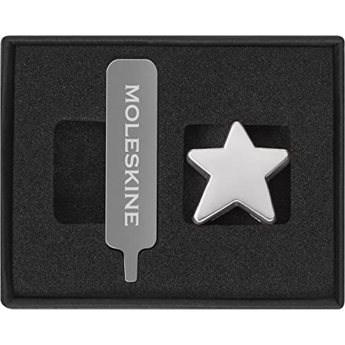 Moleskine Pin Per Taccuino O Agenda Stella, Spilla Stella, Personalizza La Chiusura Con Elastico, Idee Regalo Personalizzato, Colore Argento