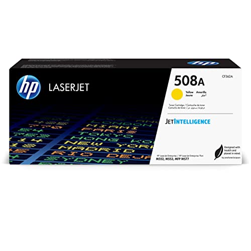 Hp 508A Cf362A, Cartuccia Toner Originale Hp Da 5000 Pagine, Compatibile Con La Stampante Hp Laserjet Enterprise M552, Giallo