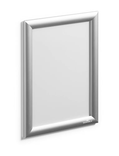 Durable Cornice A Scatto In Alluminio A4, Bande Biadesive + Kit Di Viti, 1 Pezzo, Argento Anodizzato, 479623