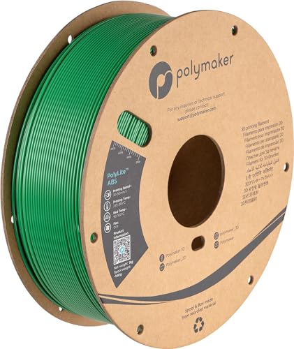 Polymaker Pe01005 Polylite Filamento Per Stampante 3D Plastica Abs #####Geruchsarm 1.75 Mm 1000 G Verde 1 Pz.