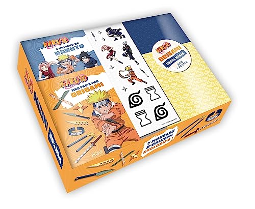 Origami Naruto 100% Ninja !: Avec 1 Poster, Des Stickers, 30 Grandes Feuilles Origami, 30 Petites Feuilles Origami, 1 Livre Documentaire Et 1 Livre De