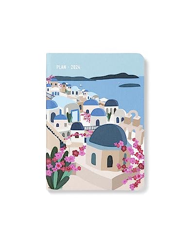 Letts Wanderlust - Agenda Settimanale 2024, Formato A6, Santorini