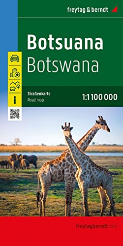 Botswana 1:1.100.000: Botswana, Infos, Nationalparks, Innenstadtplan Gaborone: 178