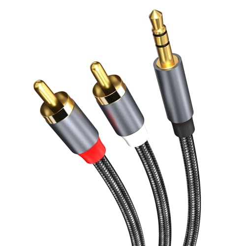 Cavo Aux Da Rca A 3.5Mm Di Mmobiel - Cavo Audio 3.5Mm A 2 Rca Maschio - Rca Y Splitter - Adattatore Jack Per Cuffie Cavo Audio Da 1/8 A Rca Per Smartp