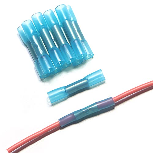 20 Pcs Connettori Per Cavi Elettrici 16-22 Awg Bht1.25,Giunzione,Morsetti Impermeabili, Terminali Termorestringenti, Rame Blu