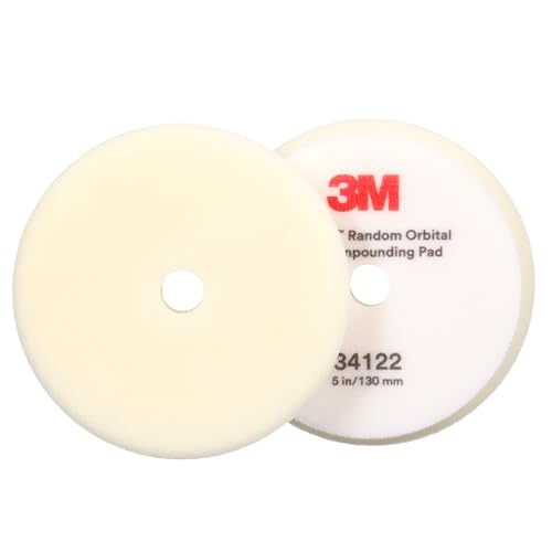 Perfect-It Tampone In Spugna Rigida Per Pasta Abrasiva Per Lucidatrici Rotorbitali 3M Perfect-It, Bianco, 130 Mm (5 In), 34122, 2 Assorbenti Per Confe