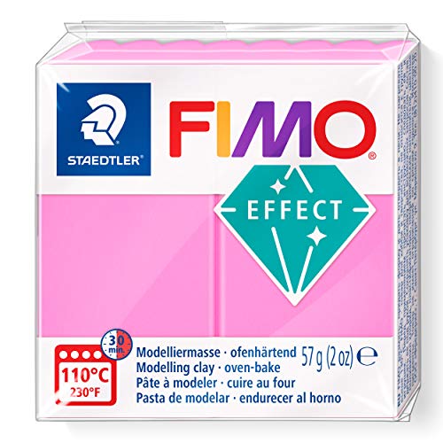 Staedtler- Effetto Fimo Argilla Modellante, Colore Fucsia Fluo, Taglia Unica, 8010-201
