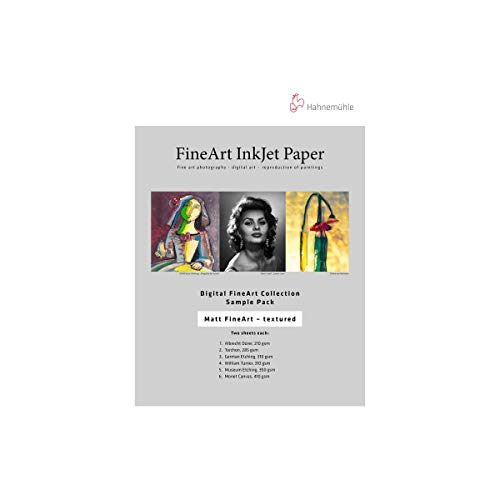 Hahnemuhle Opaca Fineart Strutturato Inkjet Paper Sample Pack, 33 X 48,3 Cm, Din A3 +, 10 Fogli