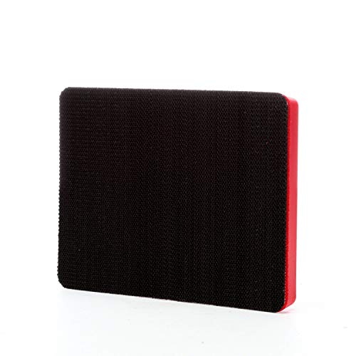 3 M (Tm) Hookit (Tm) Pad 20433, Gancio E Anello Di Fissaggio, 10,2 Cm Di Lunghezza X 7,6 Cm Di Larghezza X 1/5,1 Cm Di Spessore, Rosso (Confezione Da