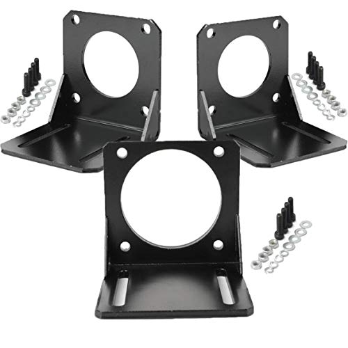 Rattmmotor 3 Pezzi Supporto Per Motore Passo-Passo Nema 23 Con Viti Di Fissaggio Per Fresatrice Cnc