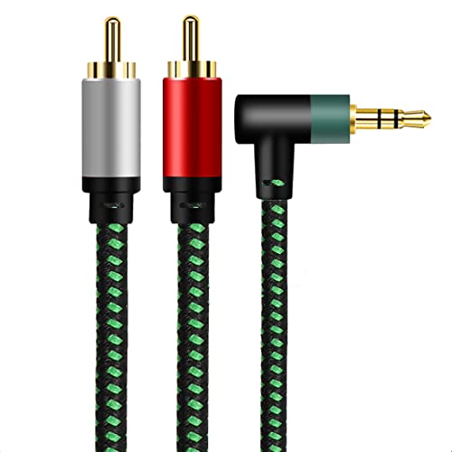 3.5Mm A 2Rca Cavo Audio Stereo Jack, Cavo Jack A Rca Cavo 2Rca Splitter Y Maschio Audio Stereo Per Smartphone, Mp3, Tablet, Altoparlanti, Amplificator