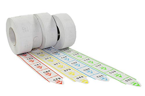 5 Rotoli Da 2000 Tickets Per Eliminacode Coda Di Rondine Alfa Numerate