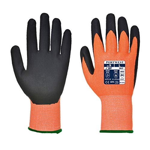 Portwest A625-Vis-Tex 5 Taglio Guanti Resistenti, A625O8Rxl, Xl