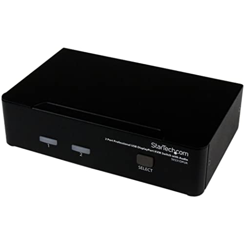 Startech.Com Switch Kvm Displayport Usb Professionale A 2 Porte Con Audio