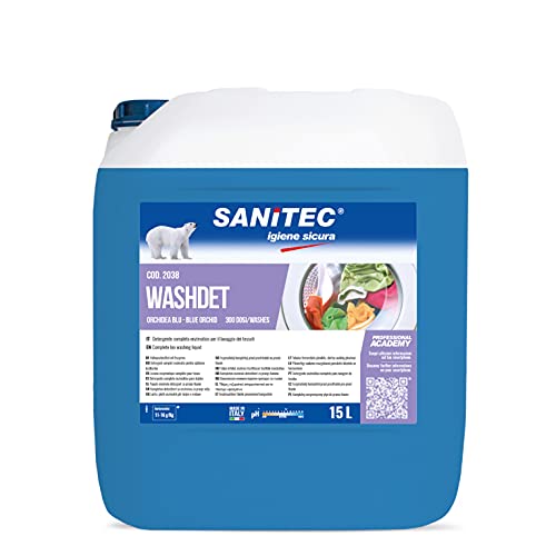 Washdet - Detergente Liquido Per Bucato A Mano E In Lavatrice - Bianchi E Colorati - Orchidea Blu - 15,5 Kg