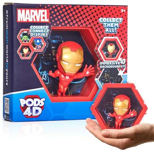 Wow! Pods Collezione 4D Marvel Avengers - Ironman | Figura A Testa Di Bobina Luminosa Da Supereroe | Collezionabili, Giocattoli E Regali | Numero 401