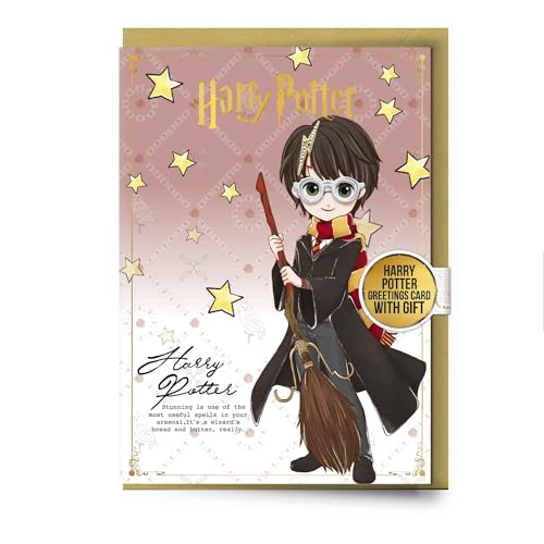 Harry Potter Biglietto D'Auguri Con Spilla
