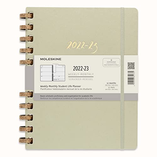 Moleskine Agenda Mensile 2022, 2023, Agenda Mensile 12-Mesi, Agenda Universitaria, Agenda Mensile Con Copertina Rigida, Formato Xxl 21.6 X 27.9 Cm, Cr