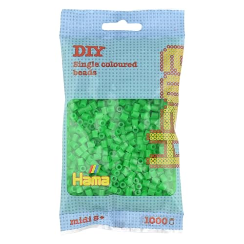 Hama 207-37 - Confezione Da 1000 Perline, Colore: Verde Neon