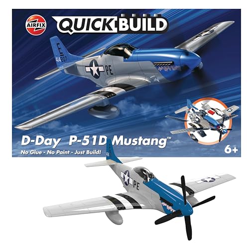 Airfix- D-Day P-51D Mustang Aeromobili Model Kit, Multicolore, J6046