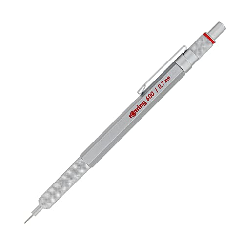 Rotring 600 - Matita A Punta Fine 0,7, Colore: Argento