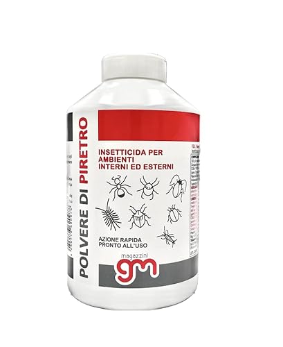 Magazzinigm Polvere Di Piretro, Insetticida Naturale Polvere Di Piretro, Azione Rapida, Basso Tossicità Per Uomo E Animali, Per Interni Ed Esterni, Co