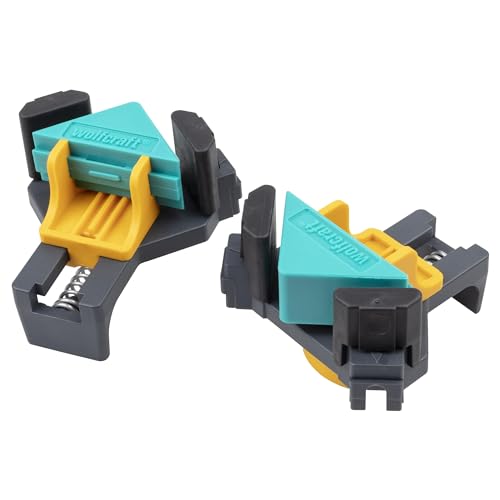 Wolfcraft 2 Morsetti Per Giunzioni Es 22 I 3051000 I Per Il Fissaggio Rapido E Semplice Di Tavole E Cornici Con Angolazione A 90°, Ad Esempio Per La C