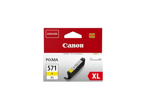 Canon Cli-571Xl Y - Cartuccia Certificata Formato Xl - Giallo - Imballaggio Cartone Riciclabile