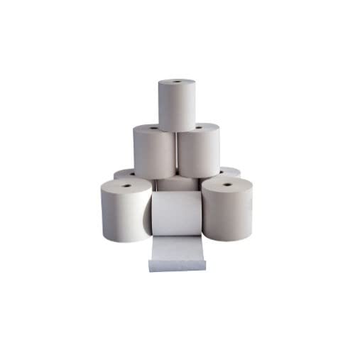 Rotoli Carta Termici Per P.O.S. Cassa Omologati 57Mm X 10 M Senza Anima 12 Pezzi