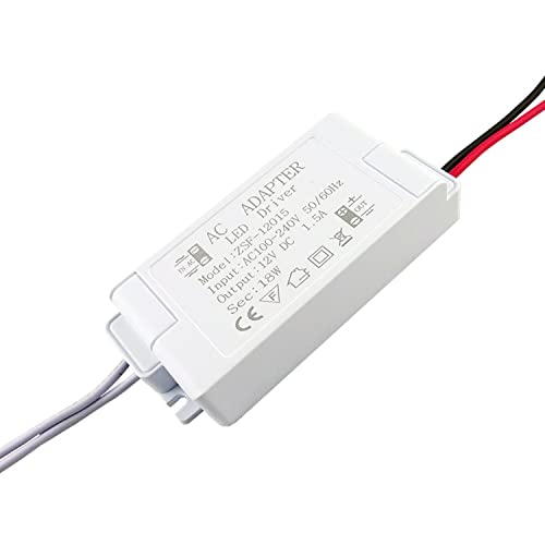 Cam2 Trasformatore Led 12 V 18 W, Alimentatore Di Rete 1,25 A, 230 V Su 12 V Dc, Trasformatore Di Tensione Costante, Adattatore Per Lampade Led G4, Mr