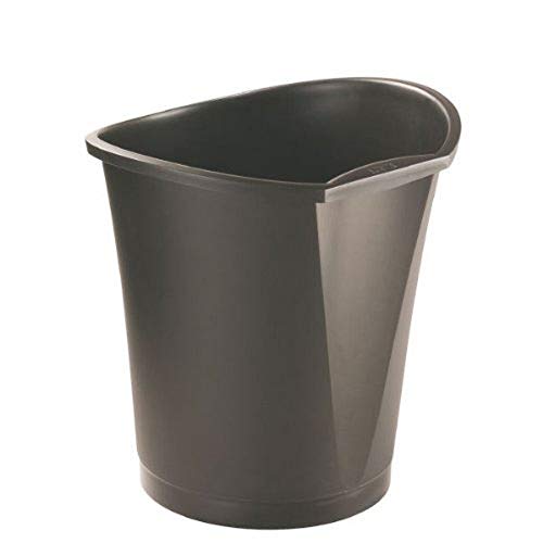 Esselte Intego Basko 15 Cestino Gettacarte - 15 Litri - Nero - 12663
