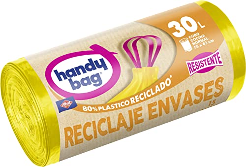 Handy Bag Contenitori Per Il Riciclaggio Da 30 Litri Albal, Amarilla 15 Uni