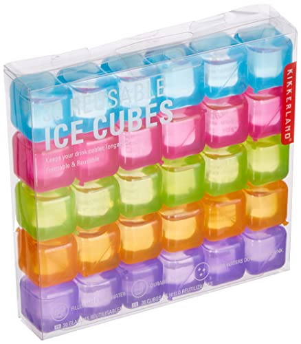 Kikkerland Cubetti Di Ghiaccio, Plastica, Multicolore, 16.3 X 2.8 X 13.8 Cm