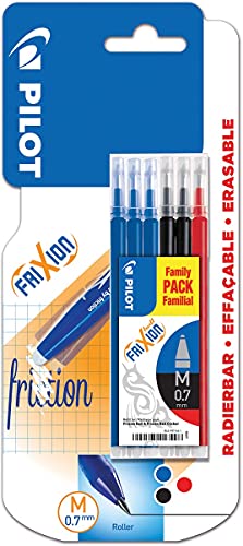 Pilot Pen - 6 Pezzi Di Ricambio Frixion Ball&Clicker3 Blu/2 Neri/1 Rosso Refill Case Gratis