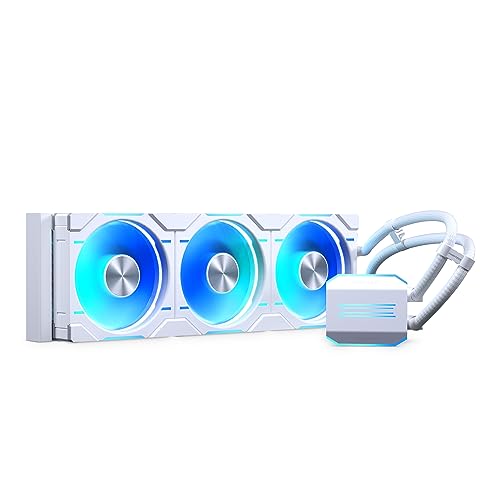 Phanteks Glacier One D30 Aio - Raffreddatore Per Cpu Phanteks D30, Raffreddamento Ad Acqua, Base In Rame, 360 Mm, Colore: Bianco