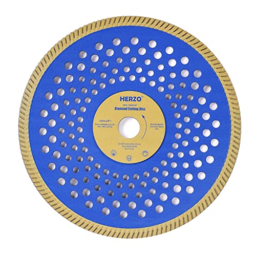 Herzo Disco Diamantato 230Mm, Disco Diamantato Per Il Taglio Di Porcellana, Ceramica Dura, Piastrelle, Marmo, Granito, Calcare