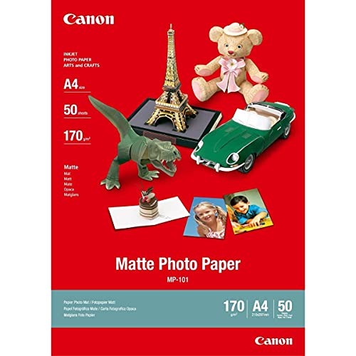 Canon Mp-101 Carta Fotografica Opaca Formato A4 (50 Fogli)