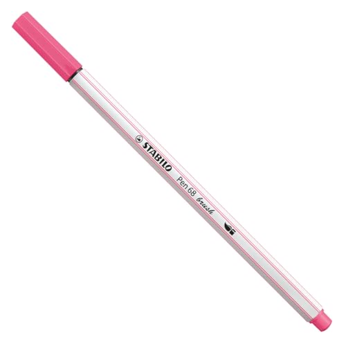 Pennarello Pen 68 Brush, Punta Pennello, Colore Rosa
