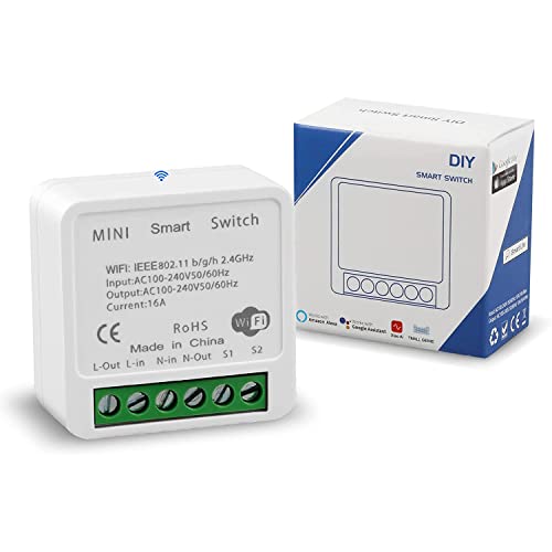 Mini Interruttore Intelligente Wifi, Interruttore Timer Luce Modulo Fai-Da-Te, Smart Life/Tuya App Telecomando Vocale Wireless Controllo, Compatibile