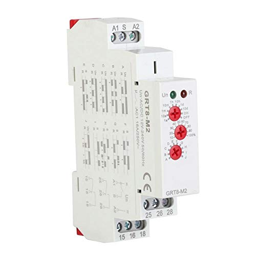 Kste Multifunzione Relè Din, Grt8-M2 Multifunzione Ritardo Relè Con 10 Funzioni Montaggio Su Guida Din Ac/Dc 12V-240V
