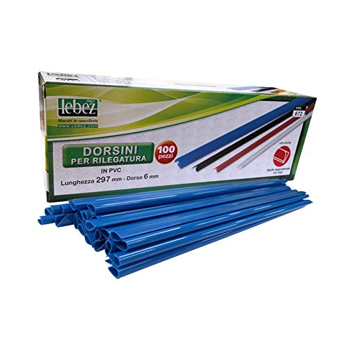 Conf. 100Pz Dorsini In Pvc 6 Mm. Blu Lebez.-872-Bl-