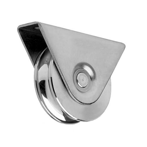Doja Industrial | Ruota Con Supporto Esterno Per Cancello Scorrevole | Misure: 100 X 20 | 2 Pezzi | Ruota Per Porta Con Scanalatura Singola | V Pulegg