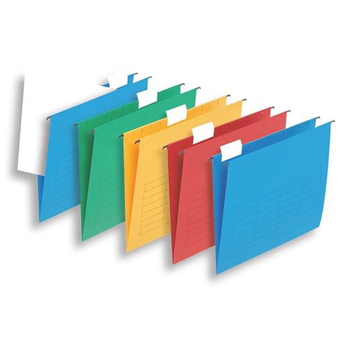 Flex-Cartelle Sospese, In Carta Kraft, Confezione Da 5, Colori Assortiti