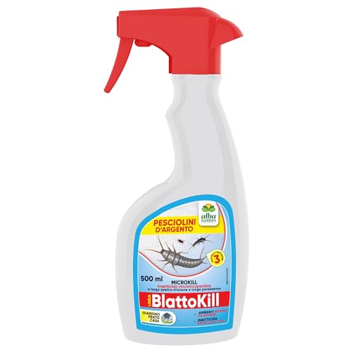 Albagarden - Insetticida Pesciolini D'Argento - Rapida Azione Contro Tutti Gli Insetti Come Scarafaggi, Formiche, Zanzare, Mosche, Pulci, Zecche - Per