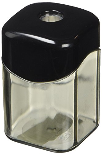 M+R 709230000 - Temperamatite Con Contenitore, Base Quadrata, Colore: Nero/Fumo