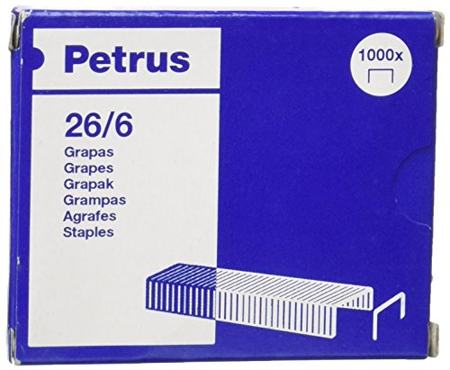 Petrus 55711 Confezione 1000 Graffe A Filo 26/6 Zincate
