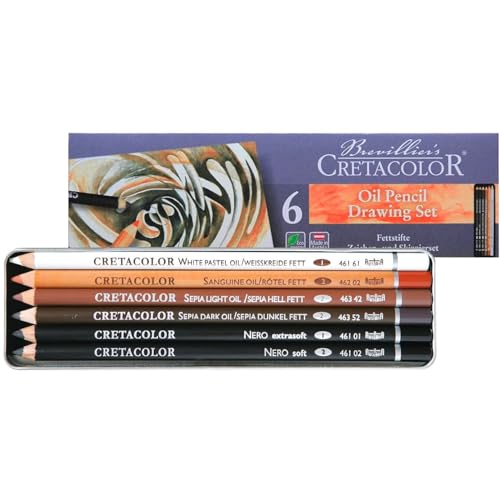 Cretacolor Boite Metal 6 Crayons Oil